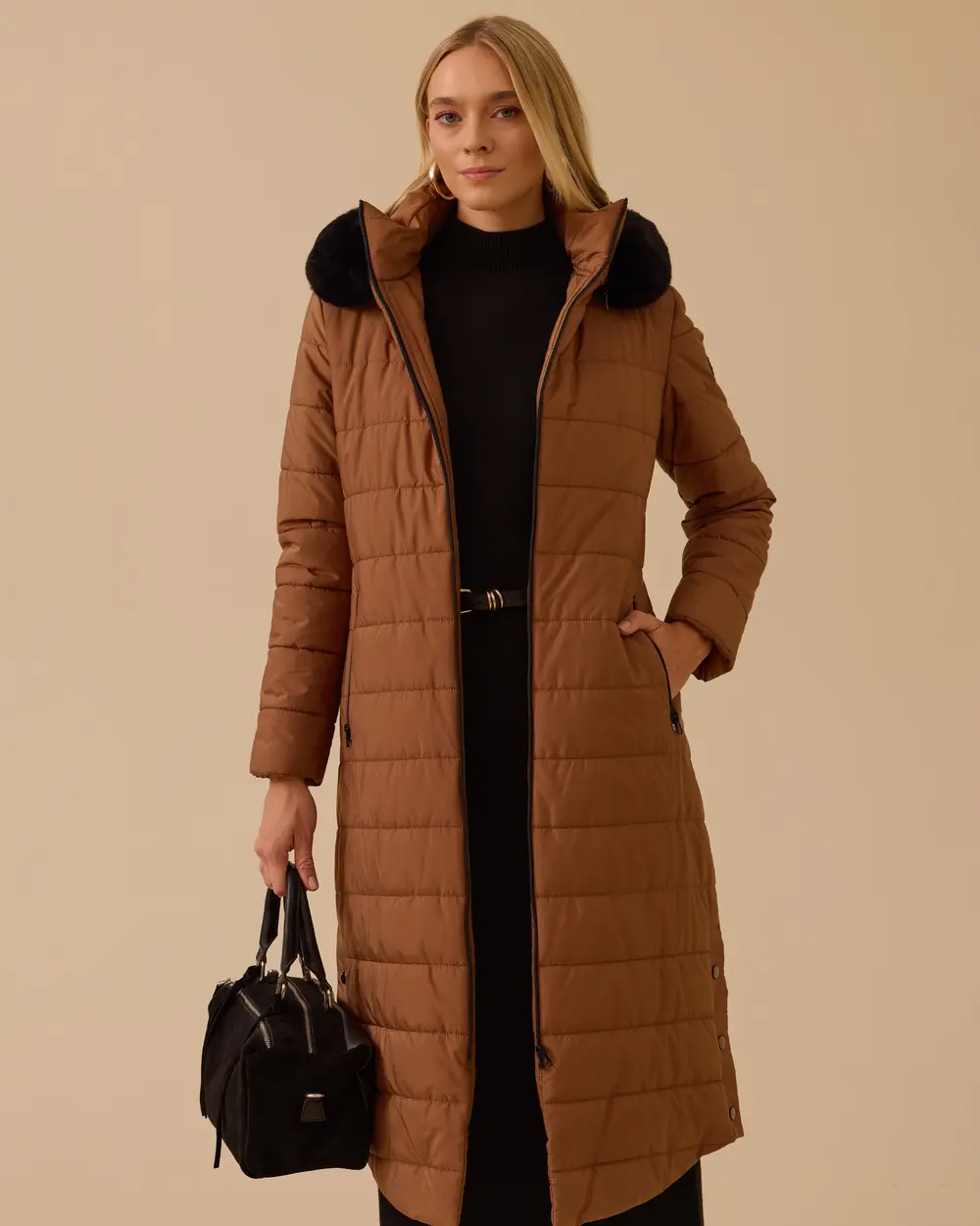 Midi Size Down Jacket