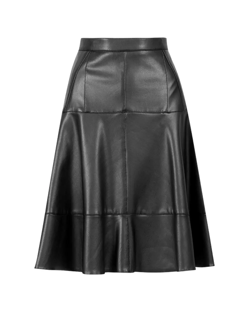 Faux Leather Peplum Skirt
