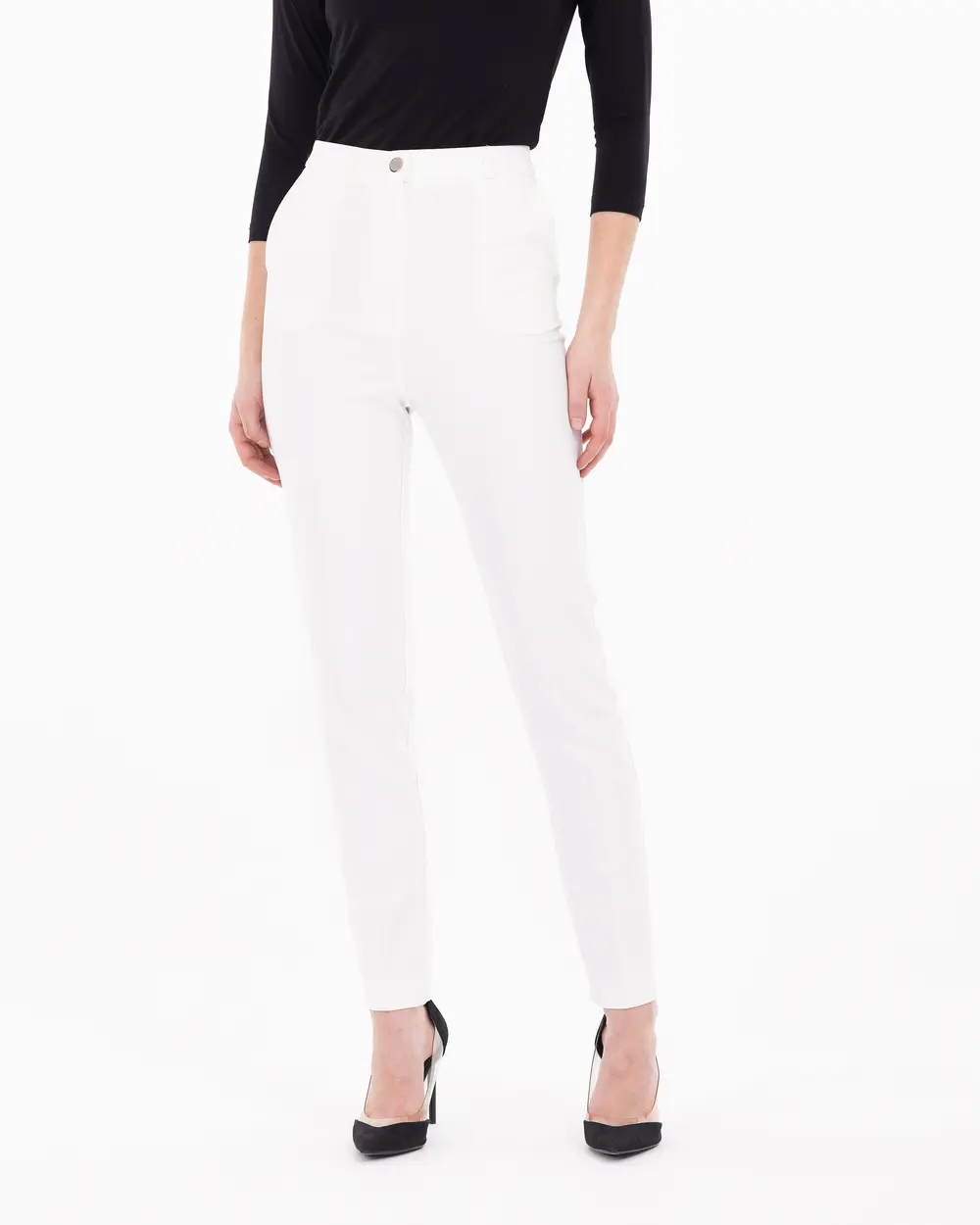 High Waist Cigarette Pants