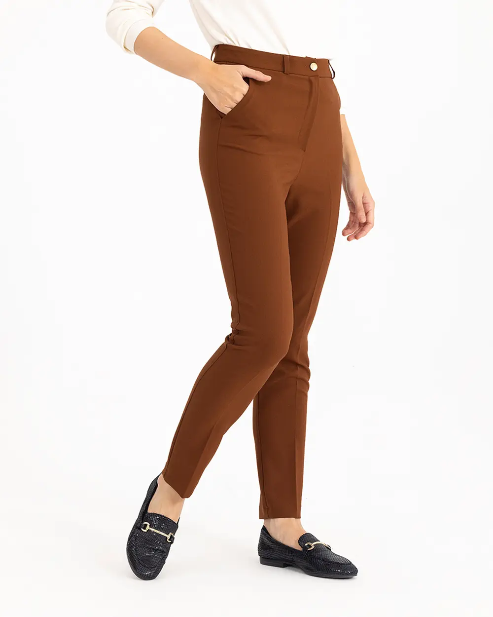 High Waist Cigarette Pants