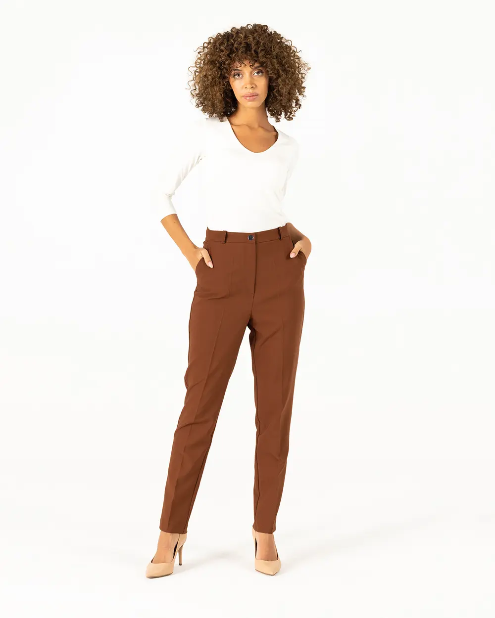 High Waist Cigarette Pants