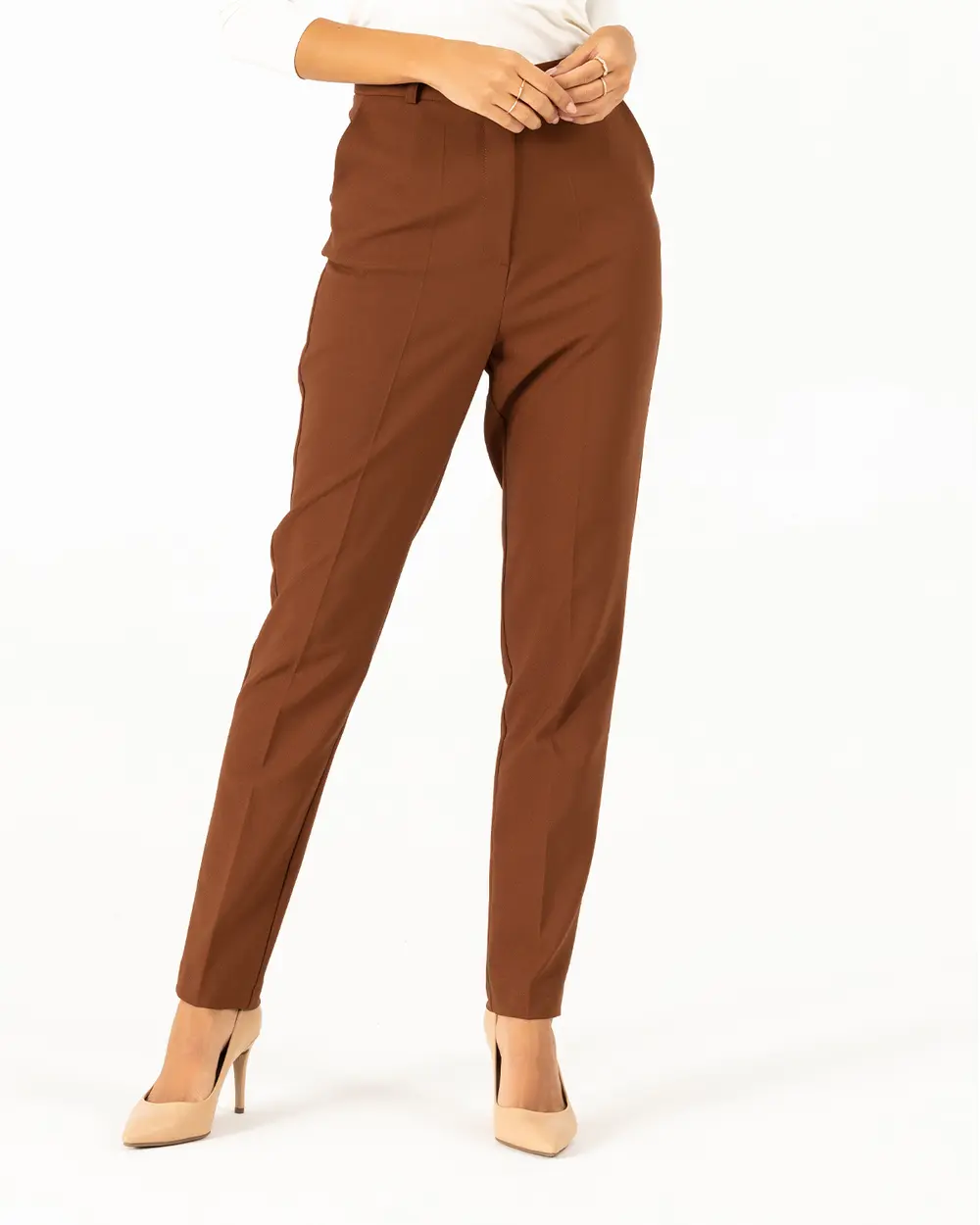 High Waist Cigarette Pants