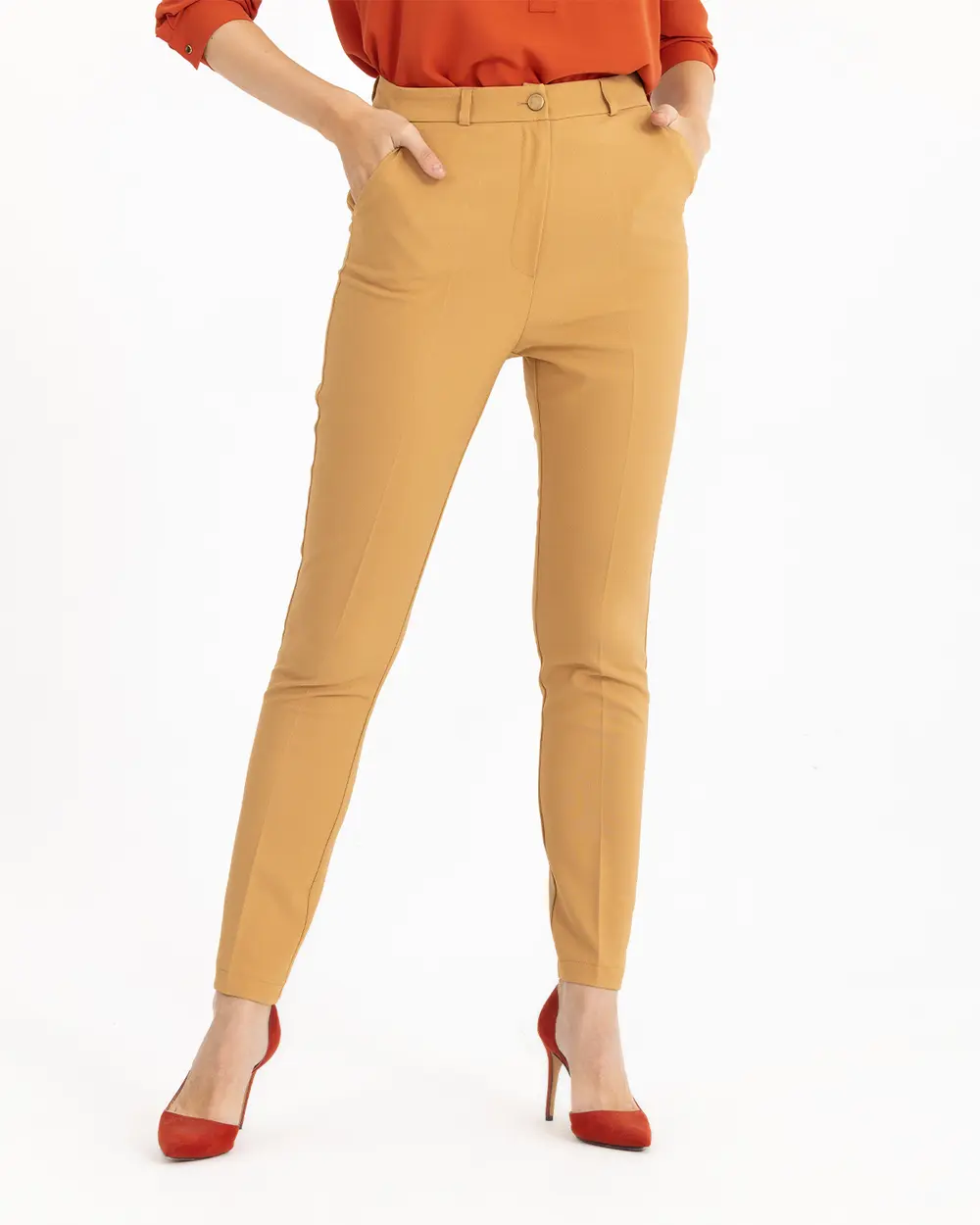 High Waist Cigarette Pants