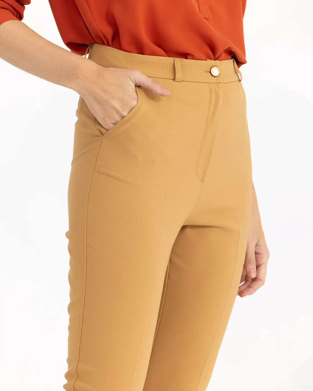 High Waist Cigarette Pants