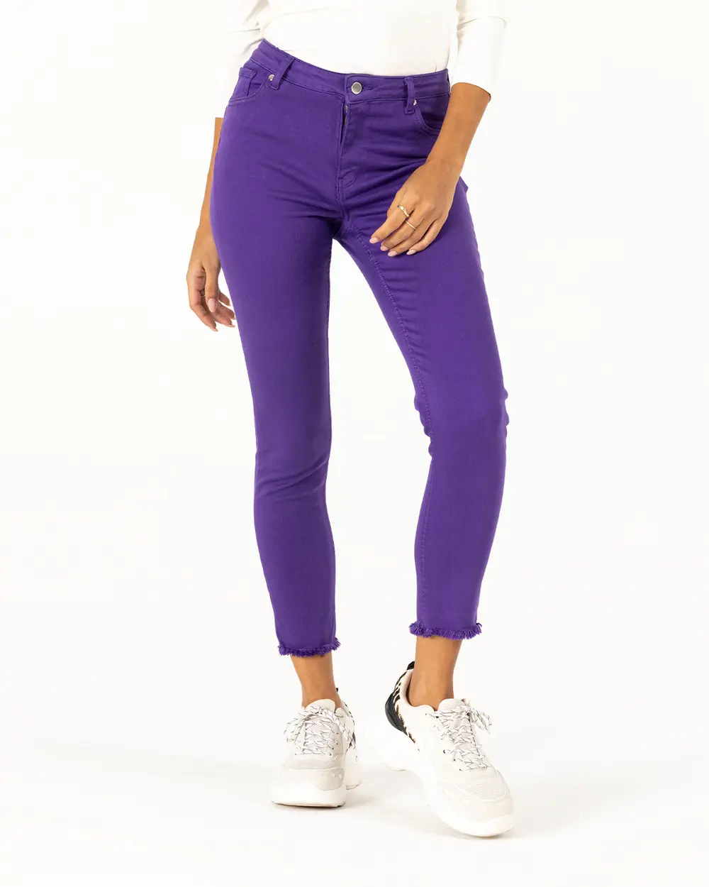 Torn Leg Canvas Trousers