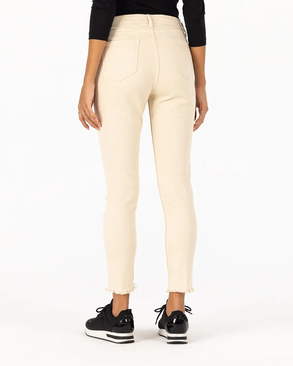 Paçası Yırtık Kanvas Pantolon