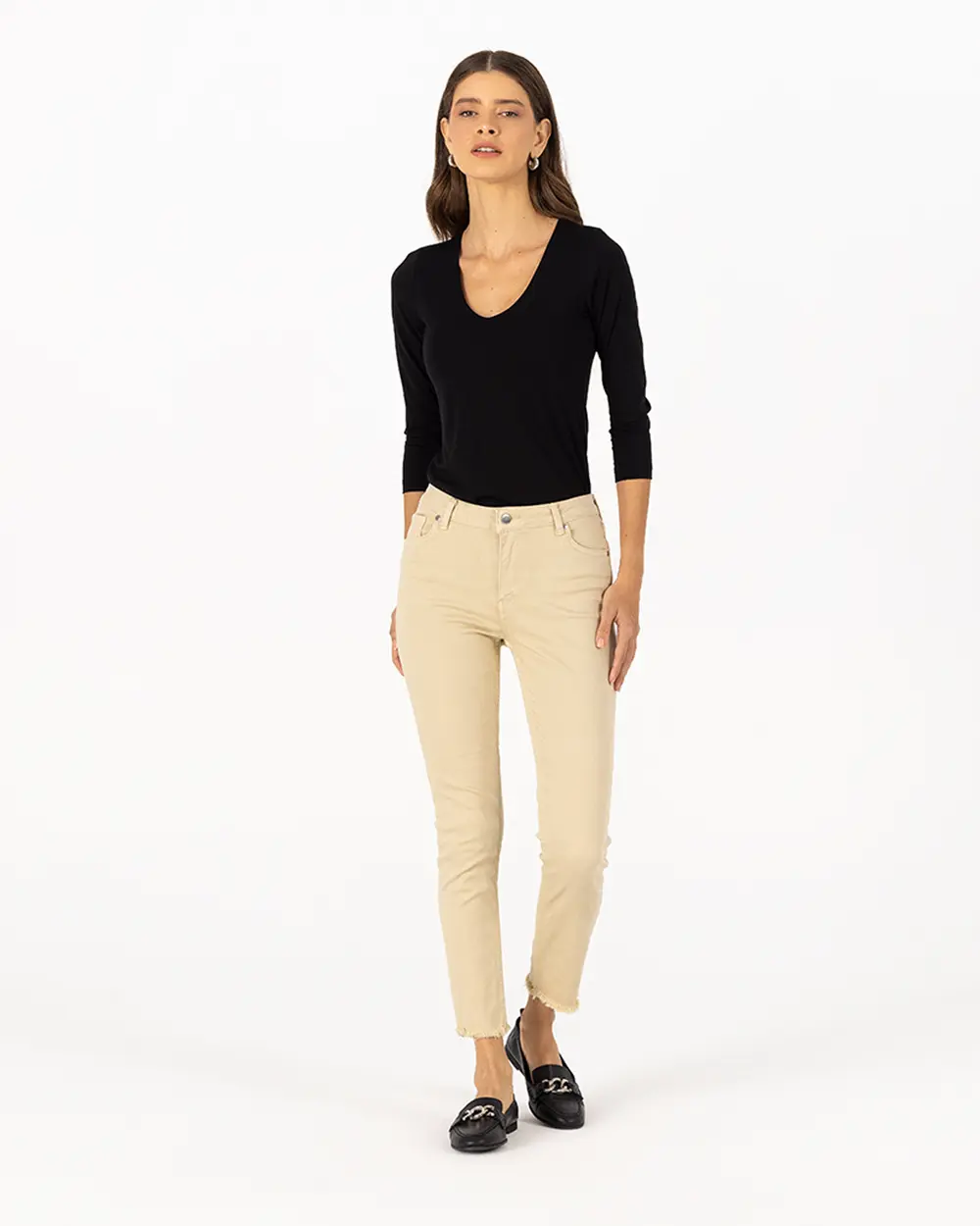 Torn Leg Canvas Trousers