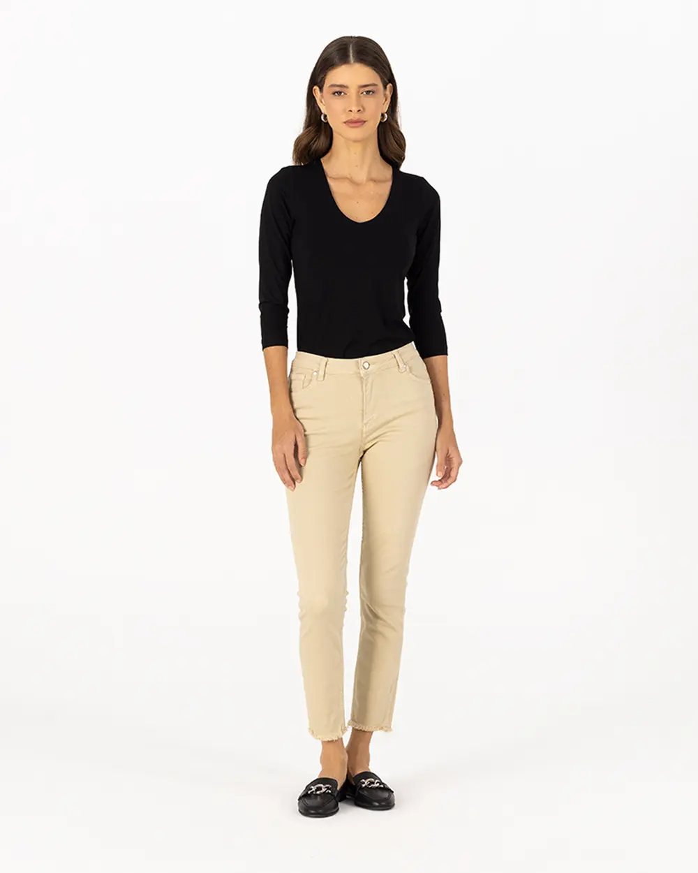 Torn Leg Canvas Trousers