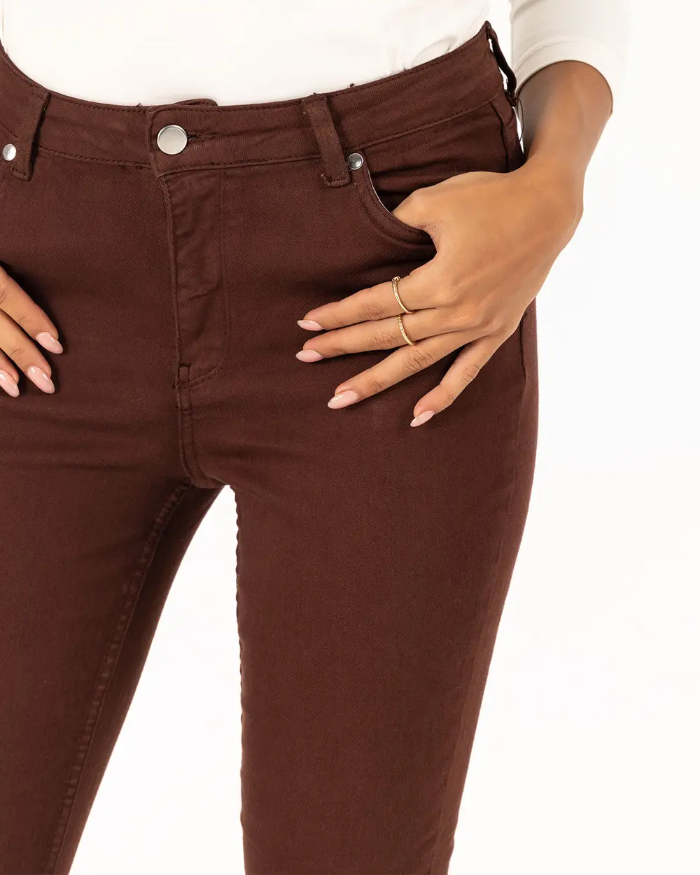 Paçası Yırtık Kanvas Pantolon