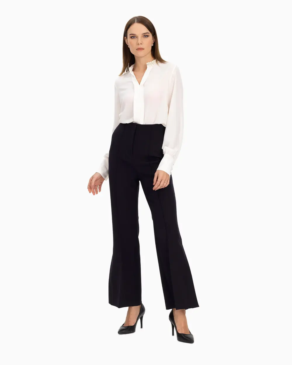 Slit Detailed Full Length Trousers