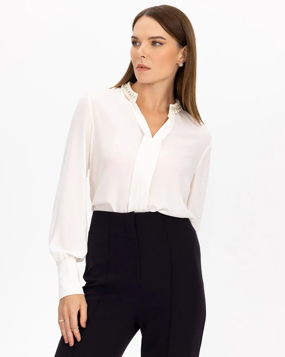 Slit Detailed Full Length Trousers