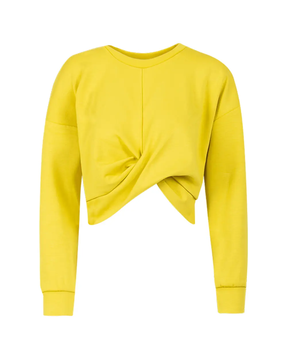 Bel Detaylı Örme Kumaş Sweatshirt