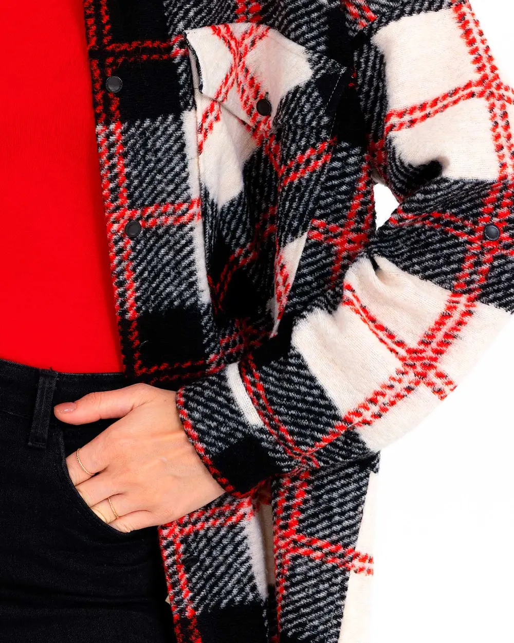 Ekoseli Oversize Gömlek