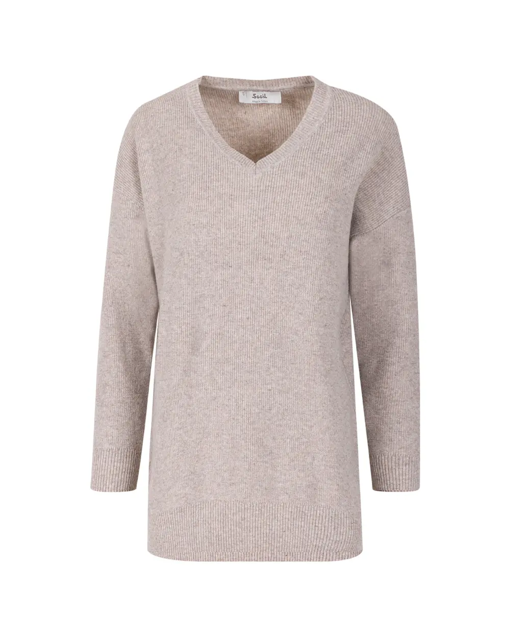 V Neck Corduroy Knitwear Sweater