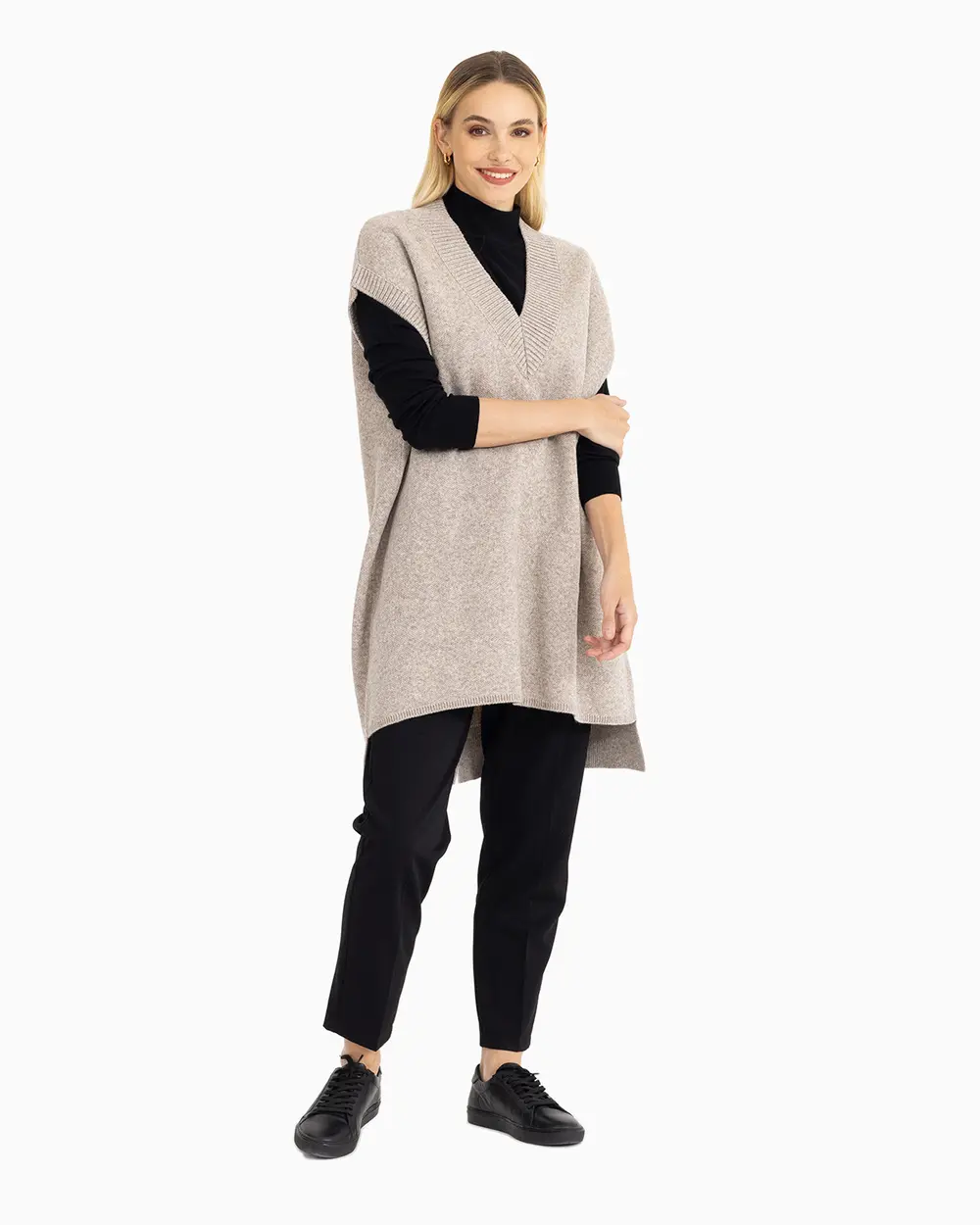 V Neck Loose Cut Knitwear Sweater