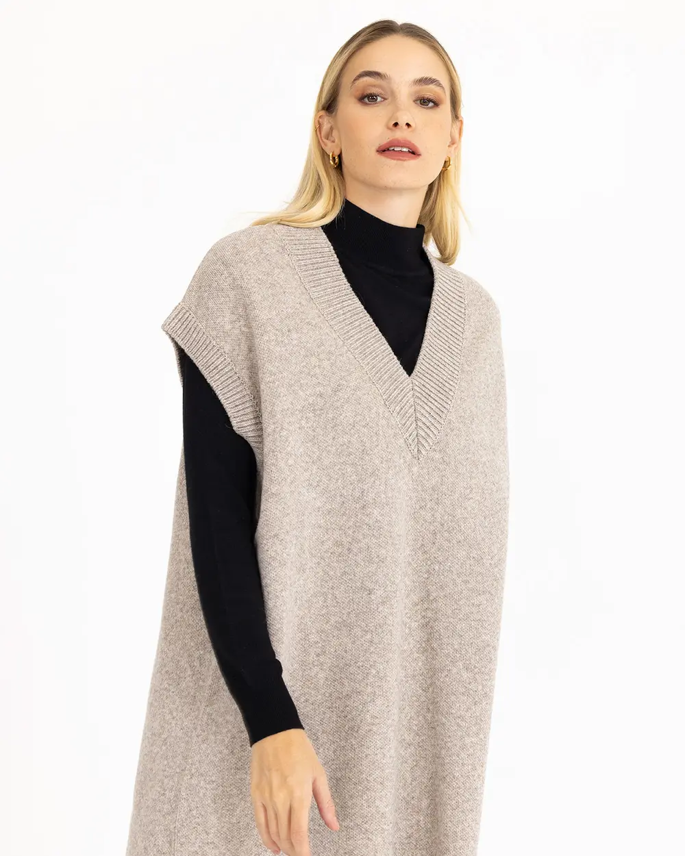 V Neck Loose Cut Knitwear Sweater