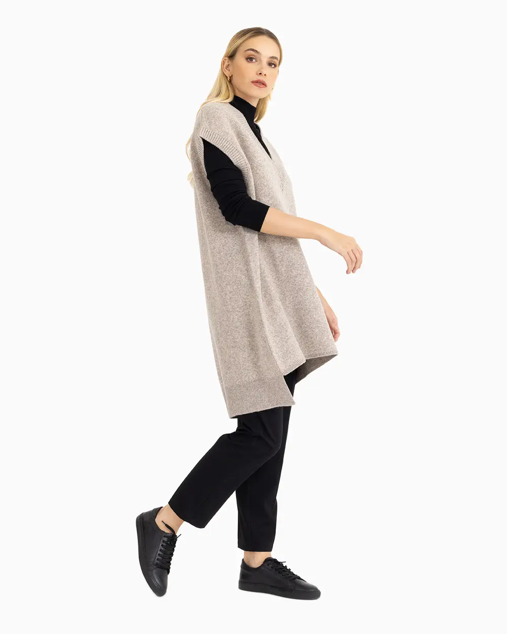 V Neck Loose Cut Knitwear Sweater