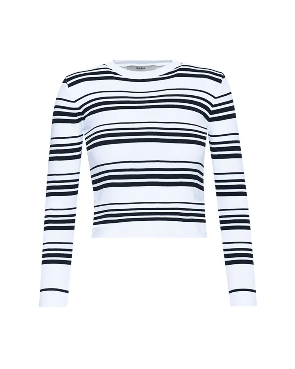 Line Pattern Waist Knitwear Sweater