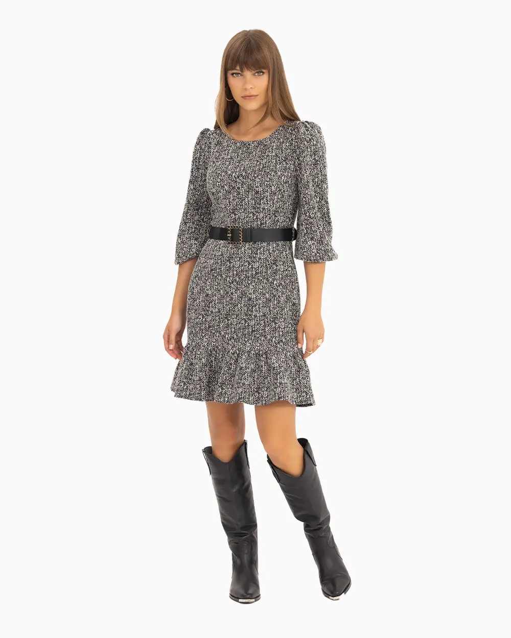 Volanlı Kısa Boy Elbise