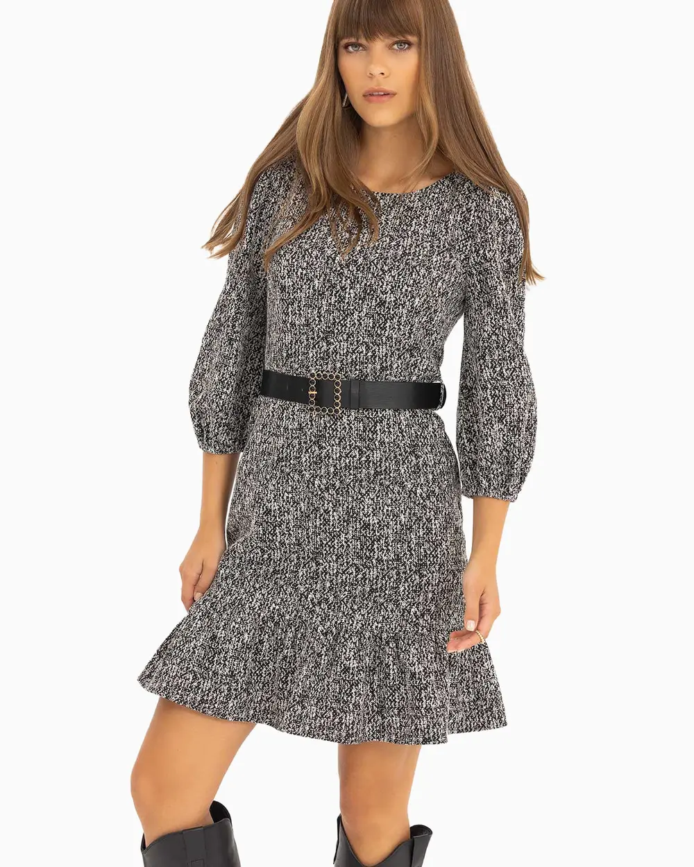 Volanlı Kısa Boy Elbise