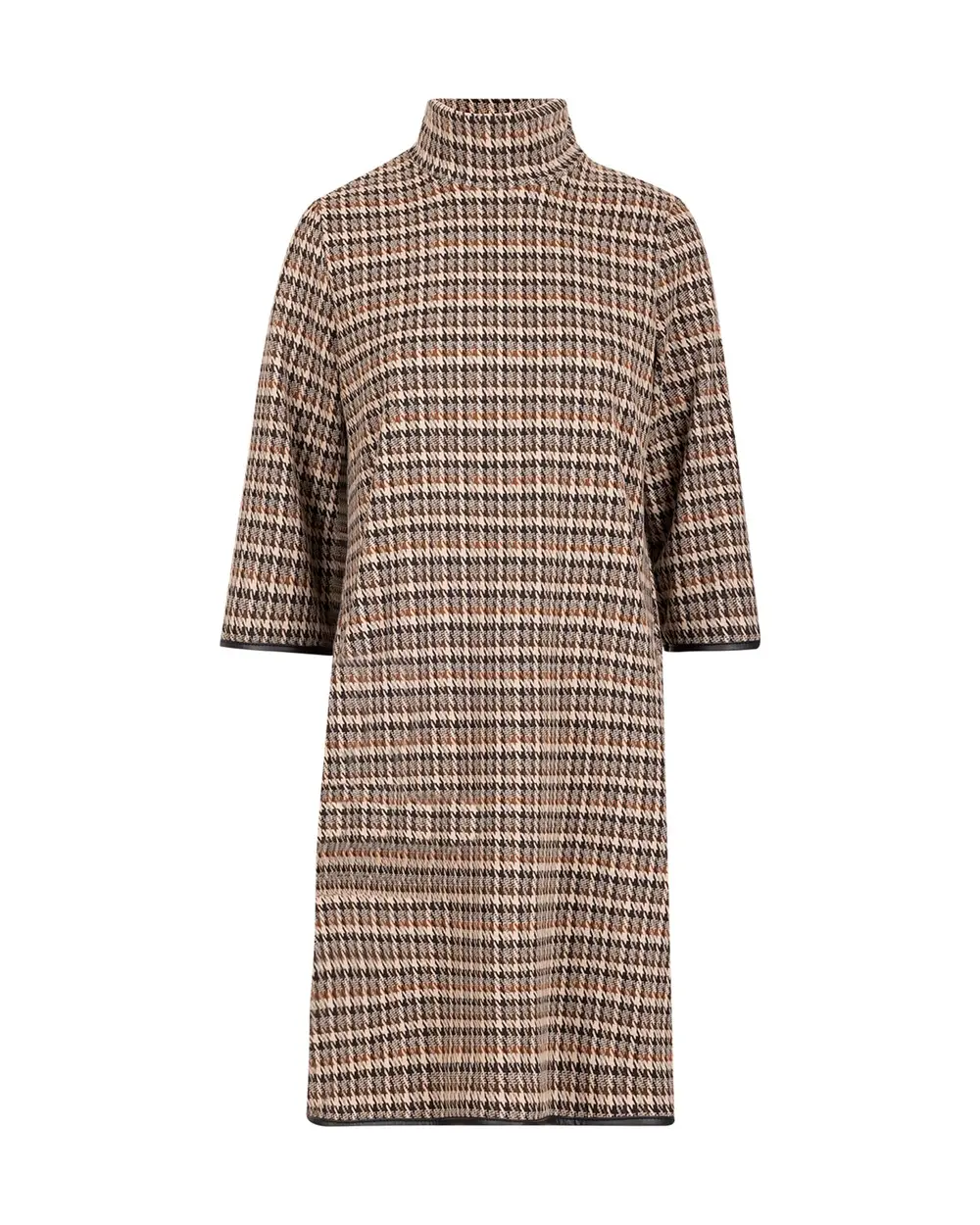 Kazayağı Desenli Örme Kumaş Elbise