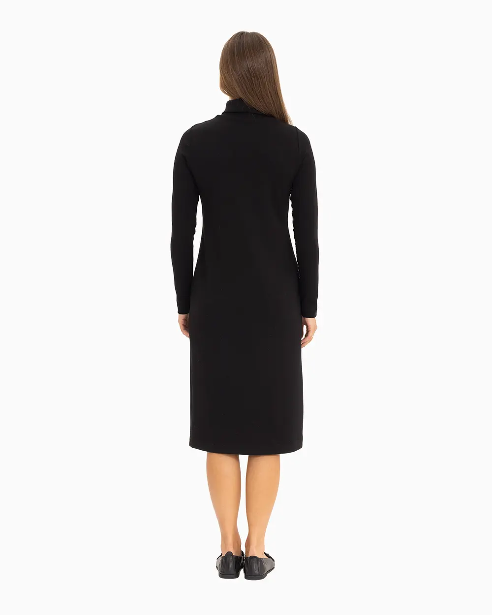 Zebra Desen Tam Boğazlı Elbise