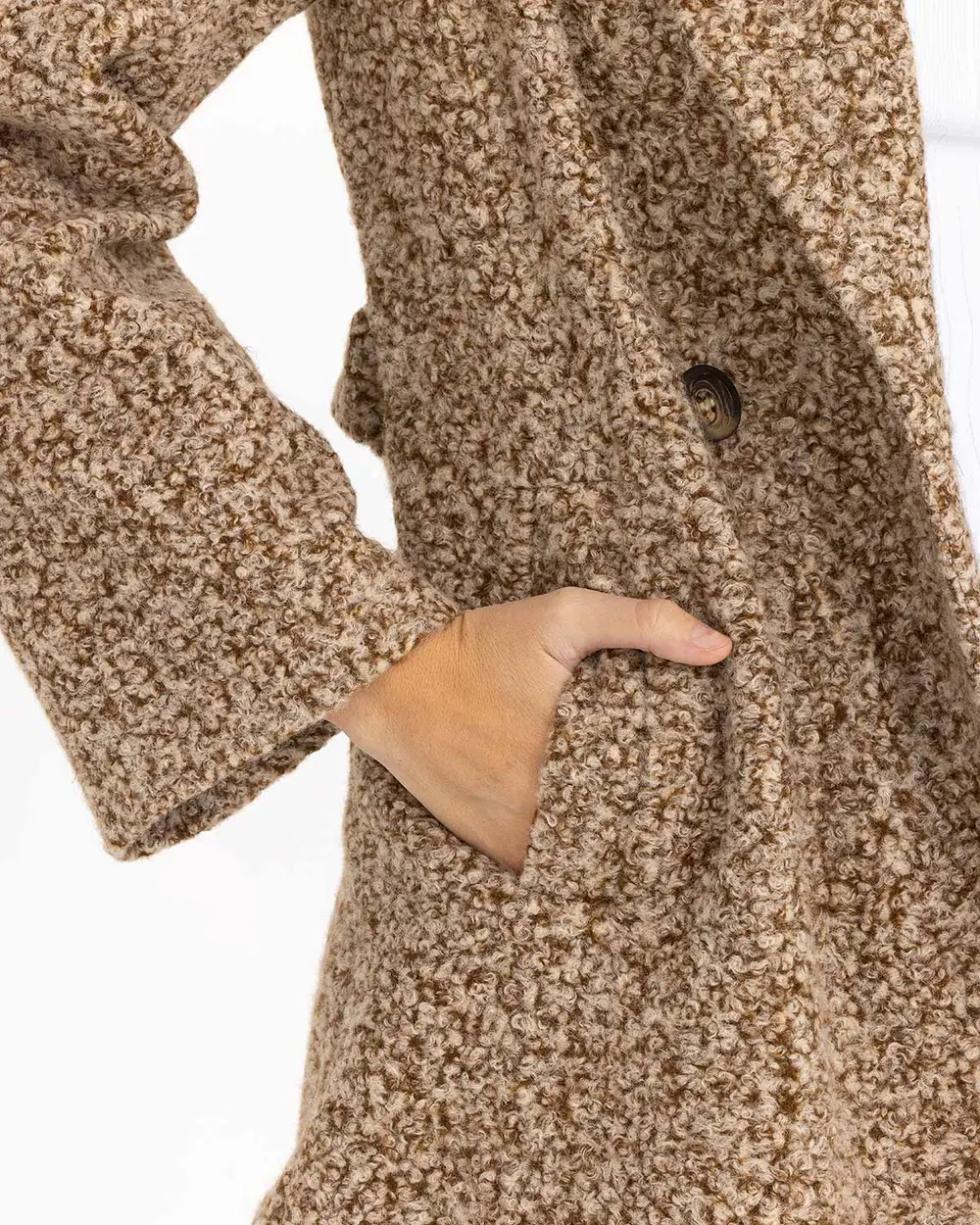 Double-Breasted Patterned Coat