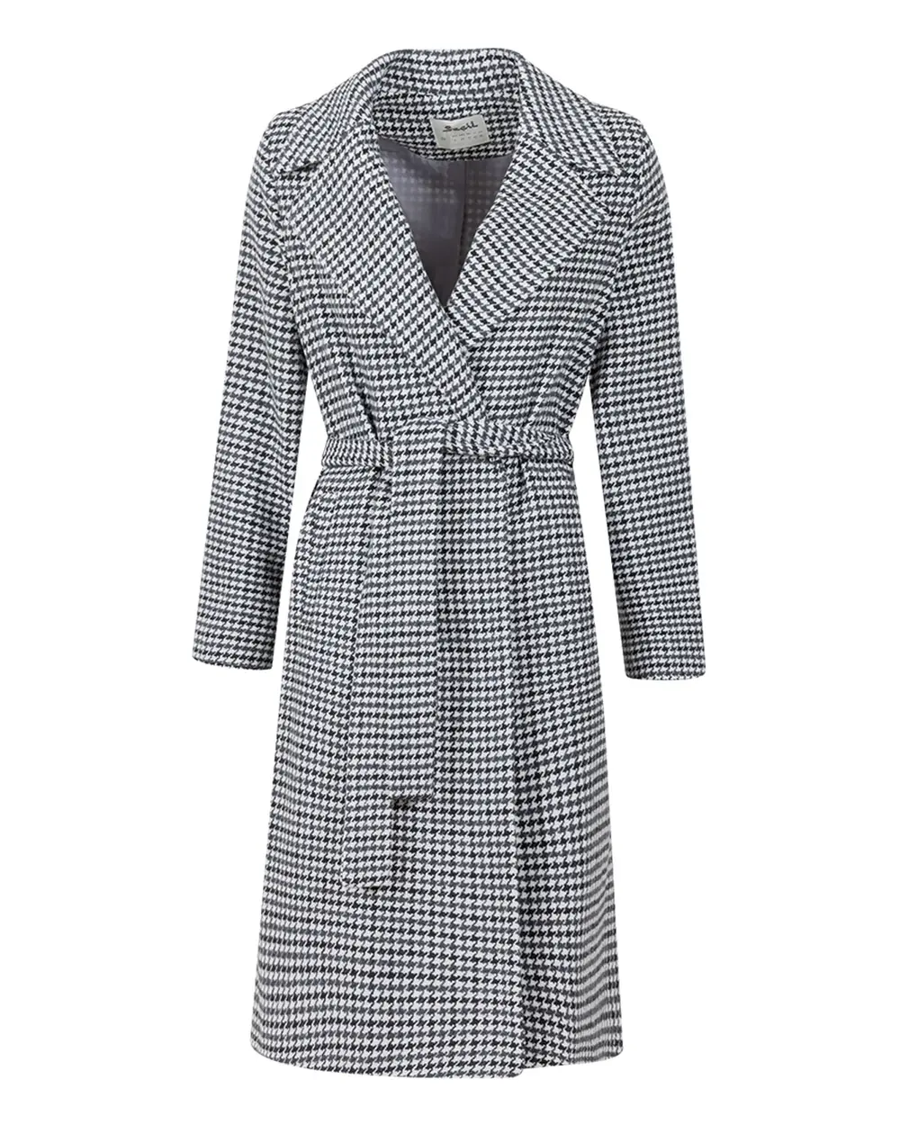 Crowbar Patterned Jacket Collar Coat