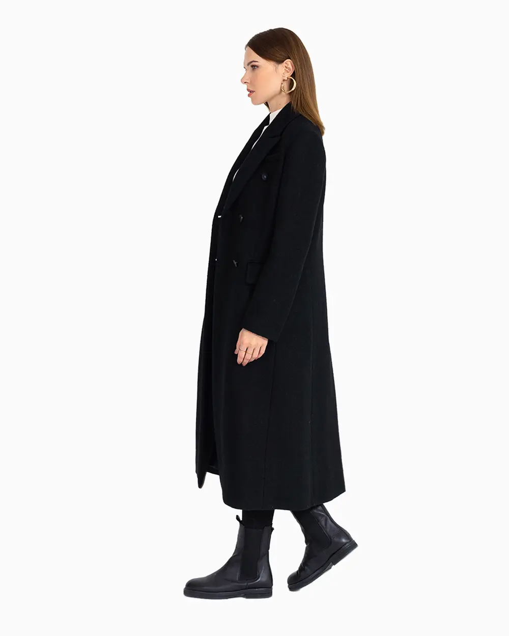 Pocket Flap Midi Coat