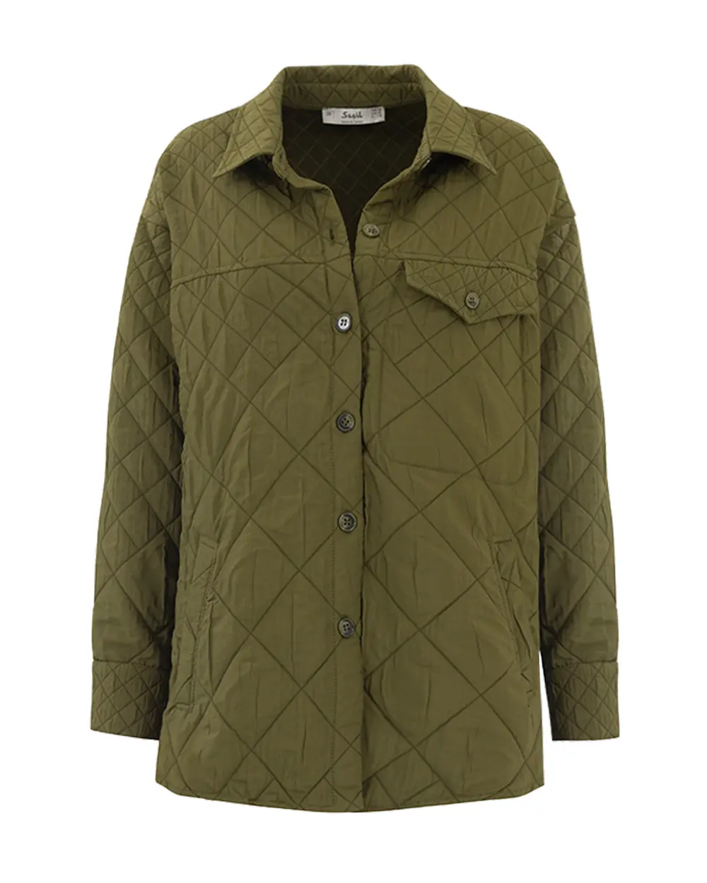 Shirt Collar Quilted Jacket