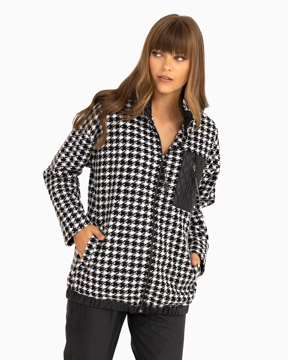 Crowbar Patterned Stand Collar Jacket