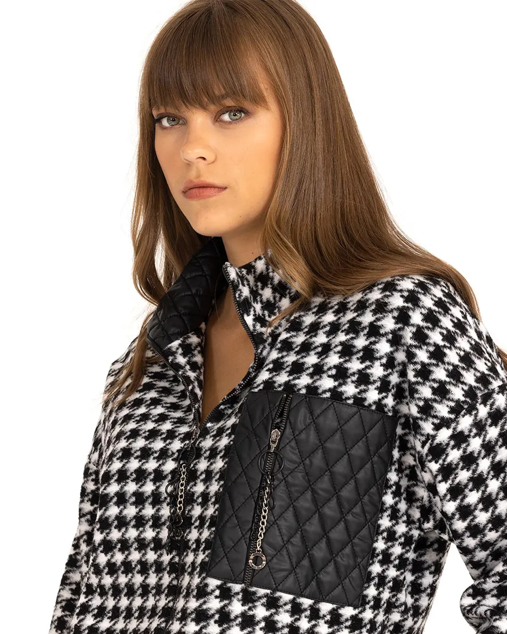 Crowbar Patterned Stand Collar Jacket