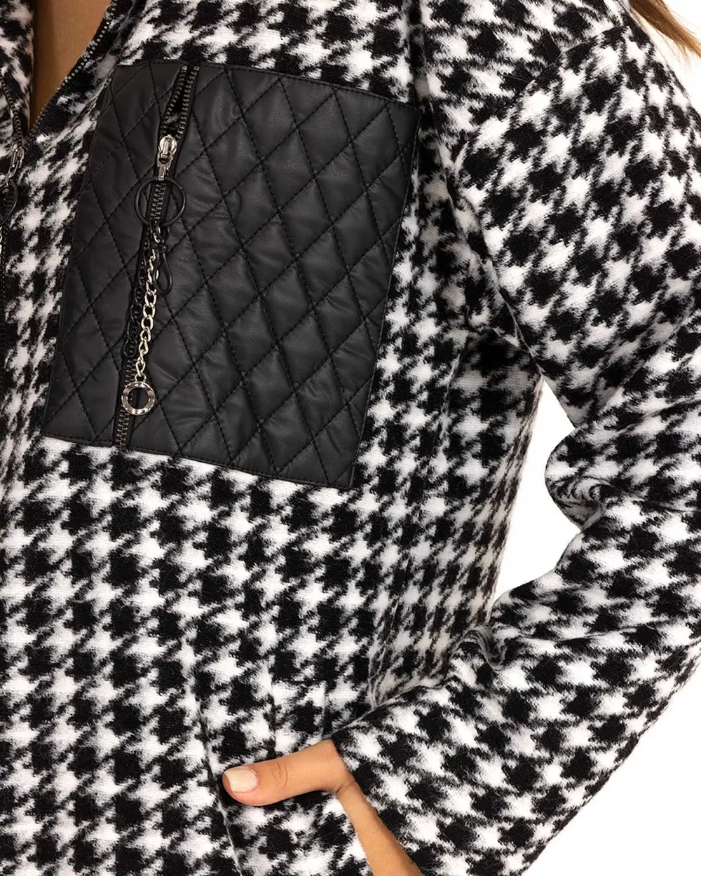 Crowbar Patterned Stand Collar Jacket