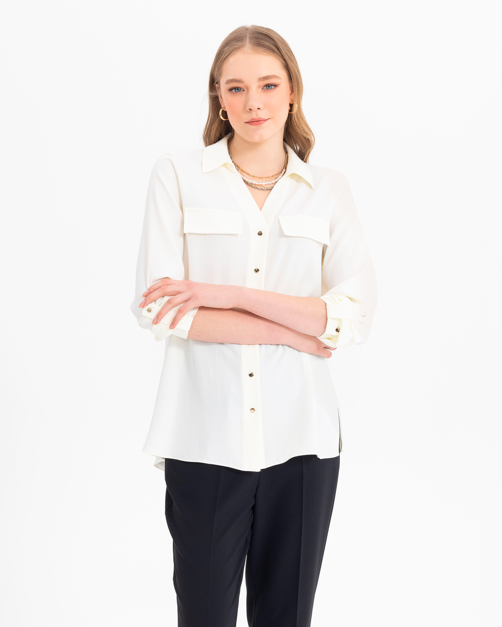 SEÇİL SHIRT WITH POCKET COVER