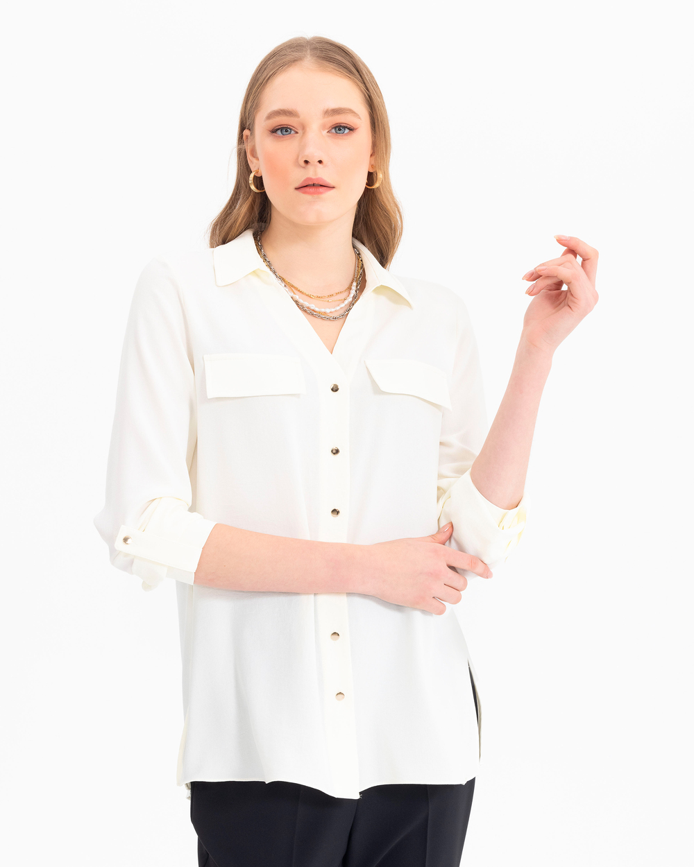 SEÇİL SHIRT WITH POCKET COVER