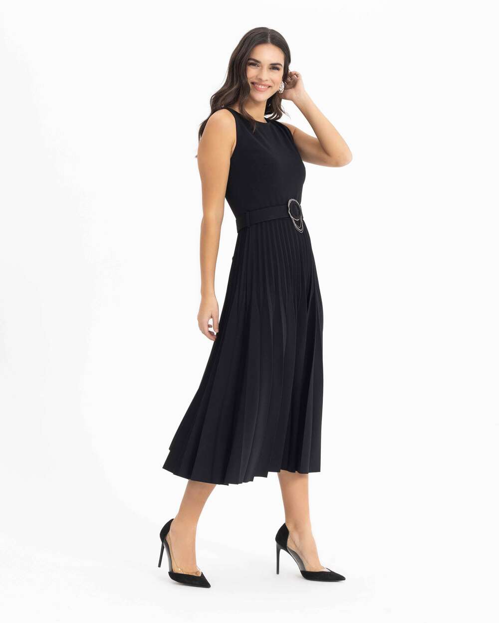 SEÇİL MIDI SIZE PLEATED DRESS