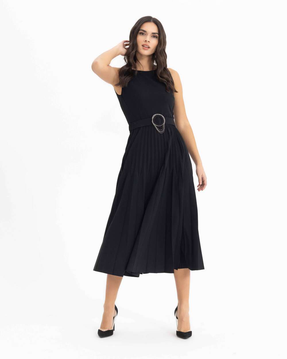 SEÇİL MIDI SIZE PLEATED DRESS