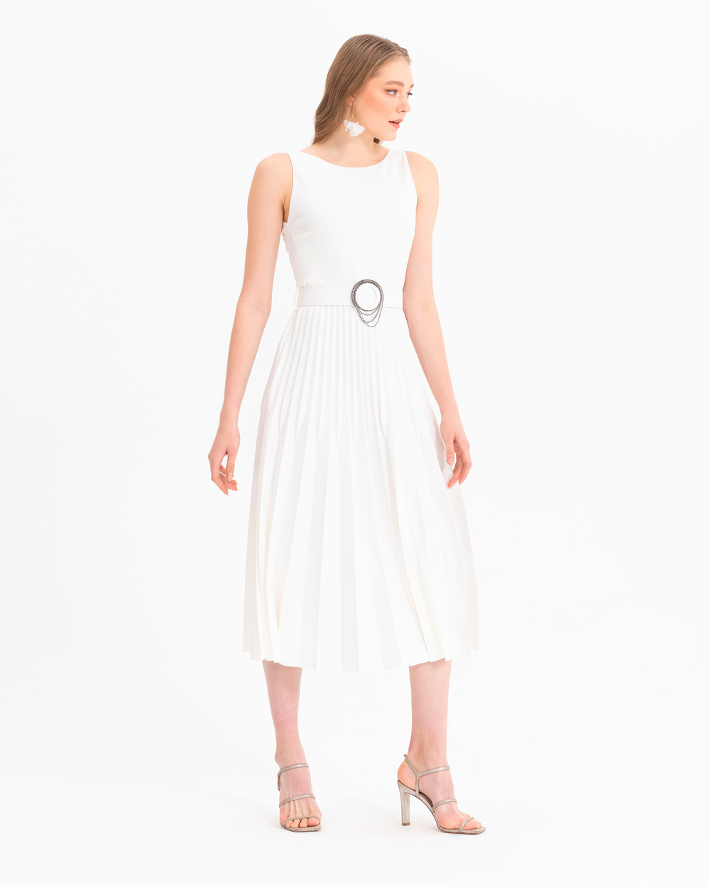 SEÇİL MIDI SIZE PLEATED DRESS