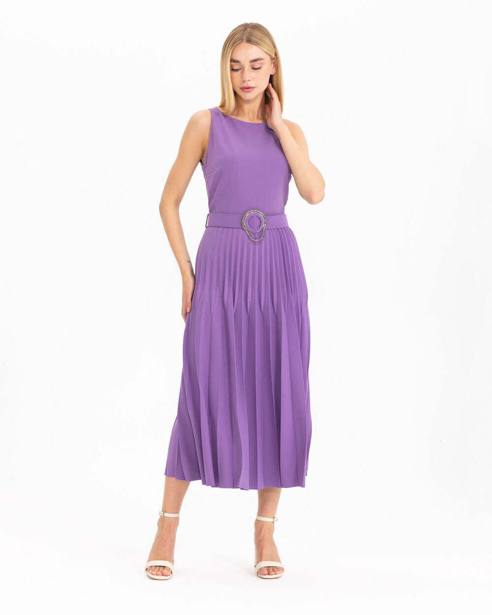 SEÇİL MIDI SIZE PLEATED DRESS