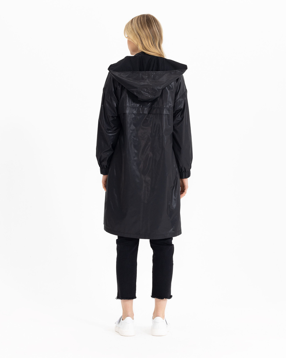 Kapüşonlu Fermuarlı Trençkot