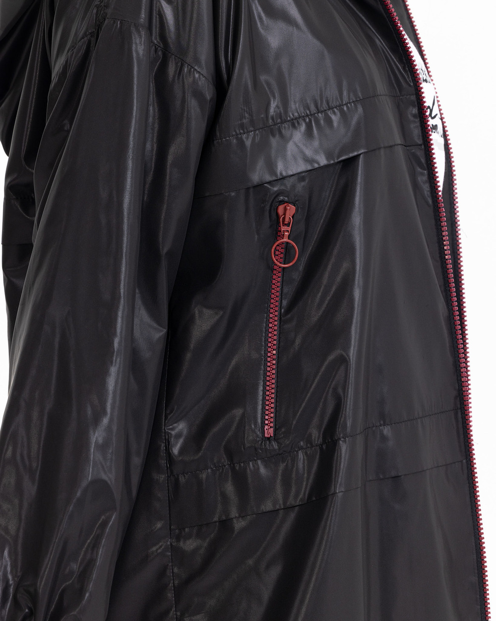 Kapüşonlu Fermuarlı Trençkot