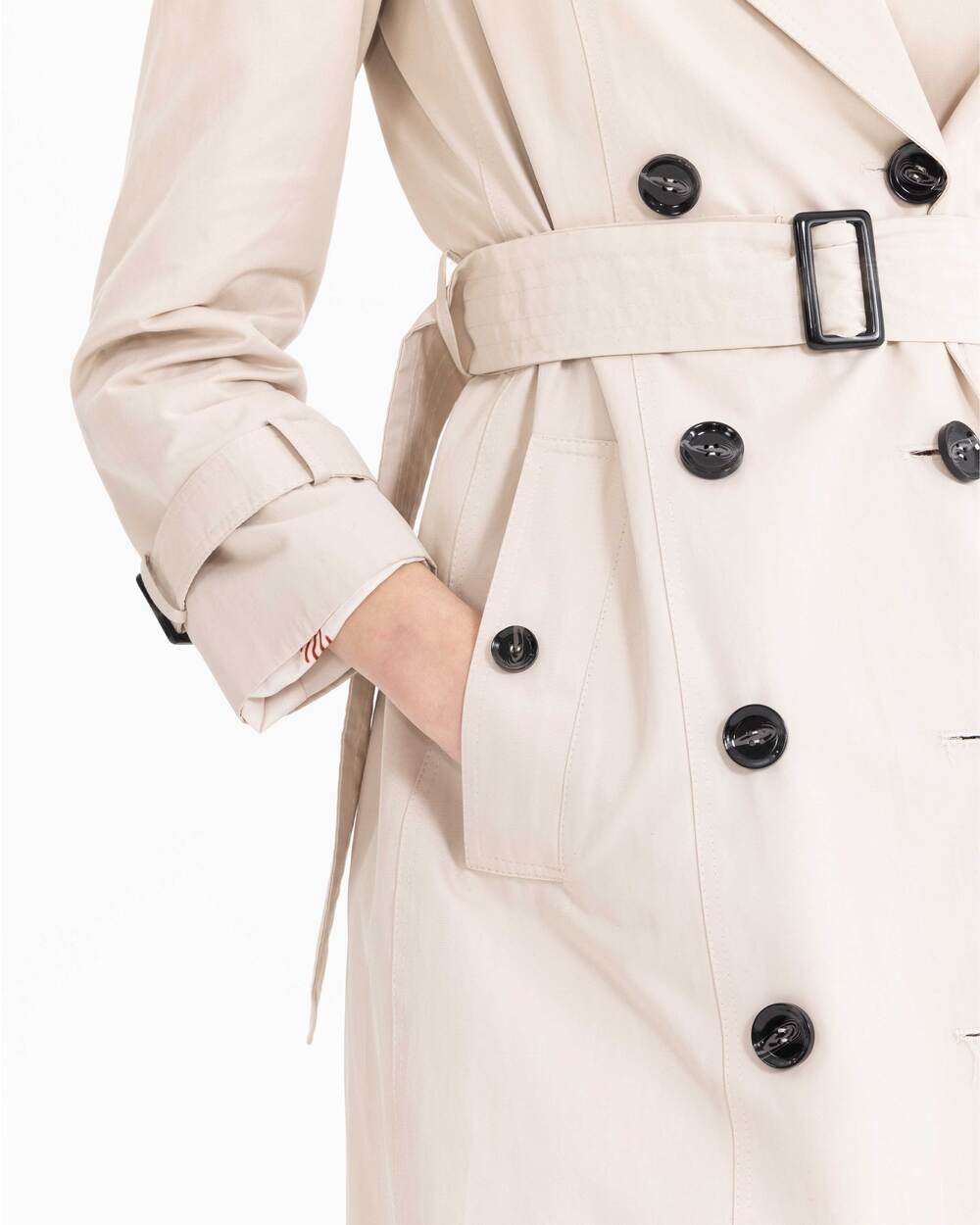 Düğmeli Klasik Kesim Trençkot