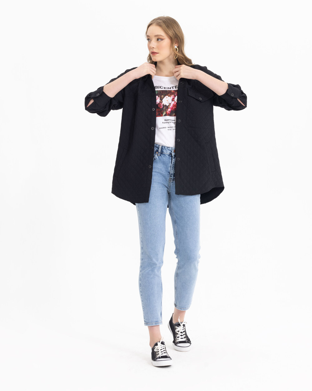 Geniş Kesim Kapitone Ceket