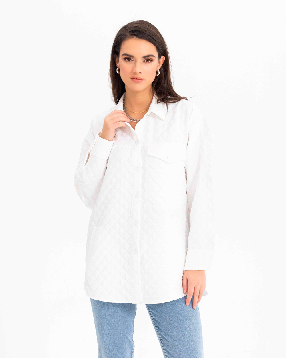 Geniş Kesim Kapitone Ceket