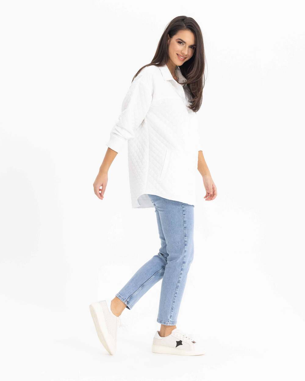 Geniş Kesim Kapitone Ceket