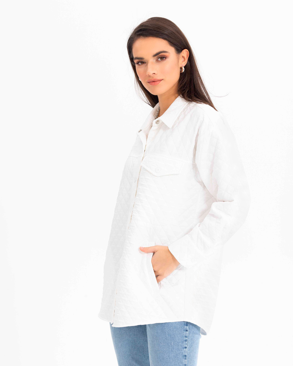 Geniş Kesim Kapitone Ceket