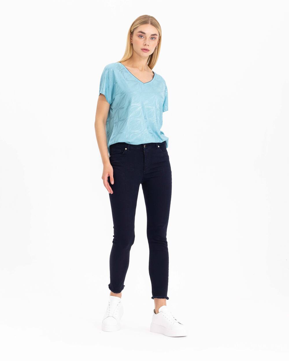 SEÇİL FIT CUT RIPPED TROUSERS