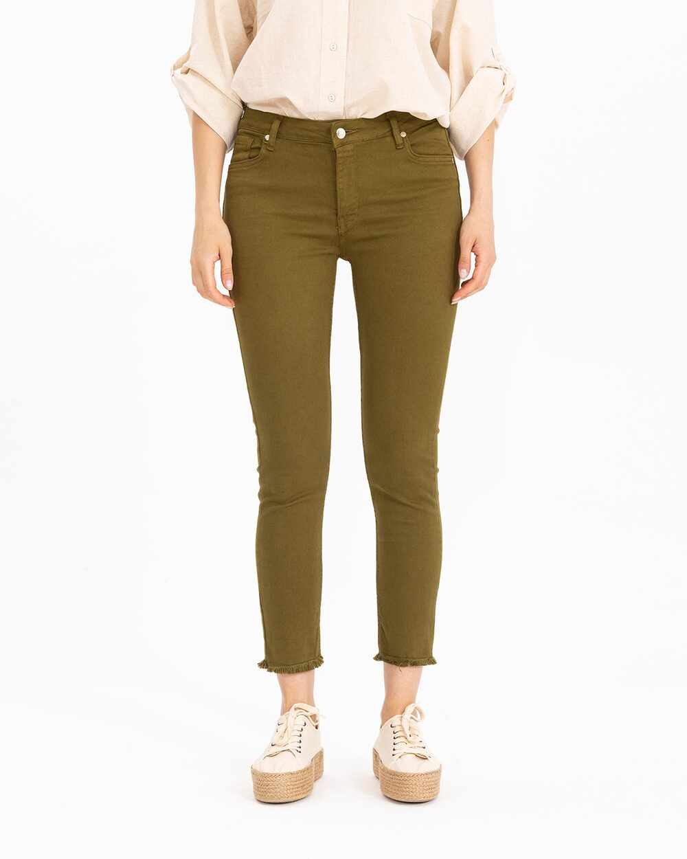 SEÇİL FIT CUT RIPPED TROUSERS