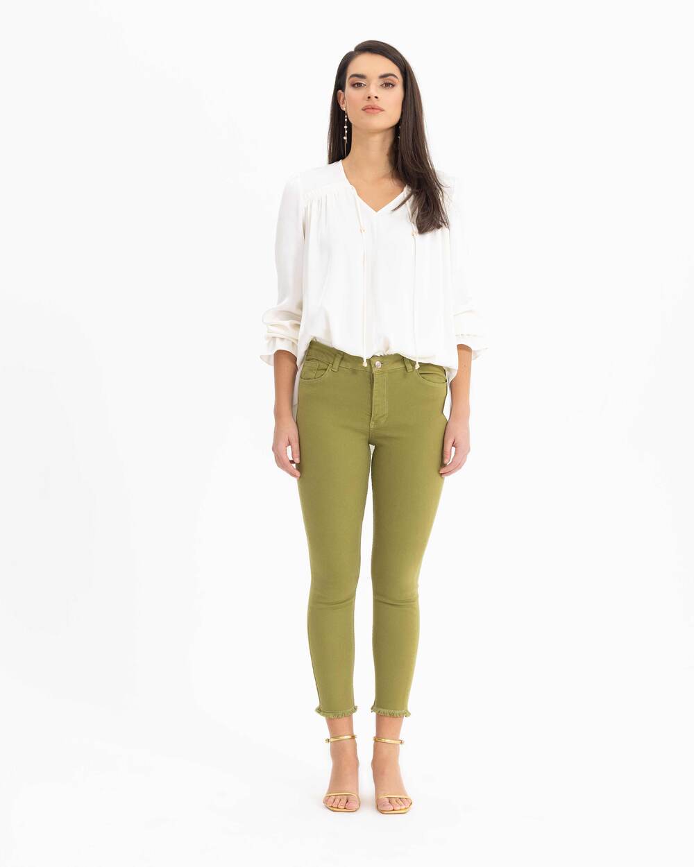 SEÇİL FIT CUT RIPPED TROUSERS