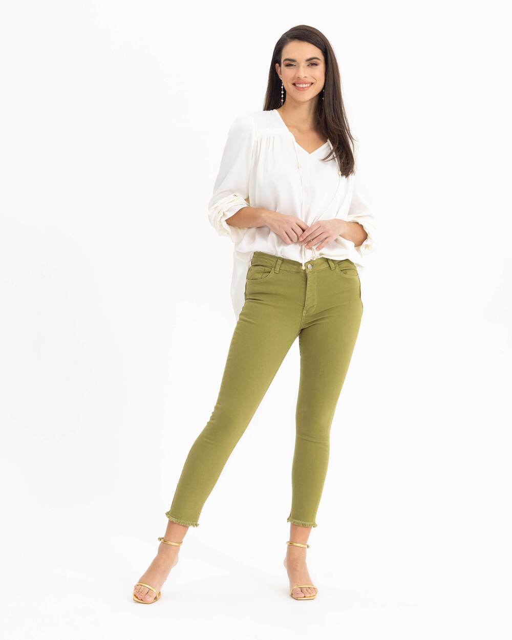 SEÇİL FIT CUT RIPPED TROUSERS